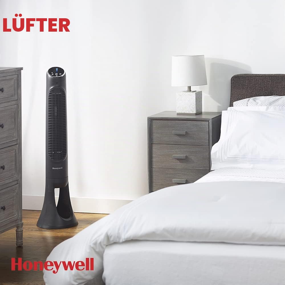 Honeywell QuietSet Tower (8 speed settings, 80° oscillation, timer function, remote control, dimming options) HYF290 - HYF290E4