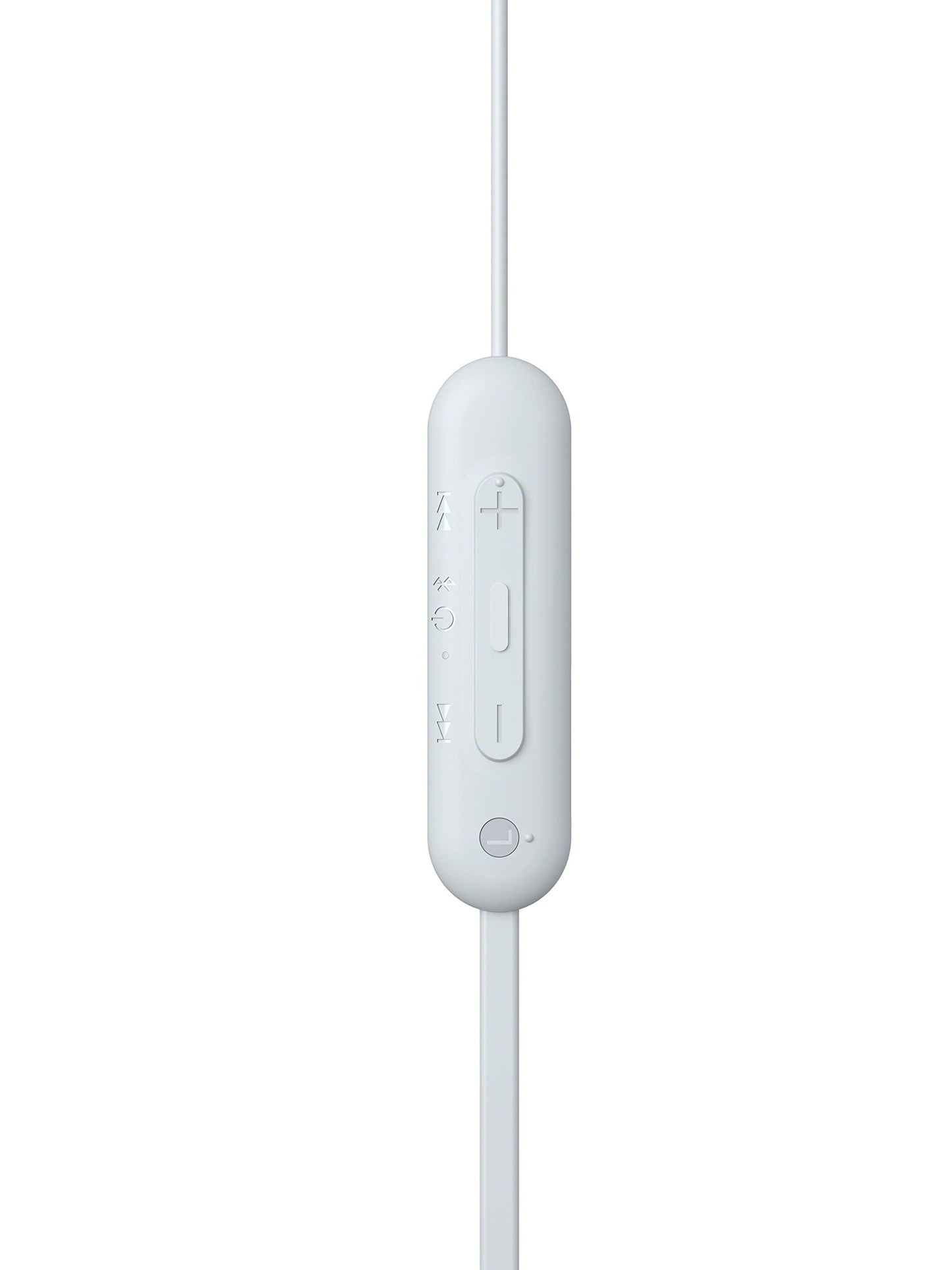 Sony wireless WI-C100 in-ear headphones (up to 25 hours of battery life, optimized for voice assistants, integrated microphone for phone calls, Bluetooth), white, small - WIC100WCE7