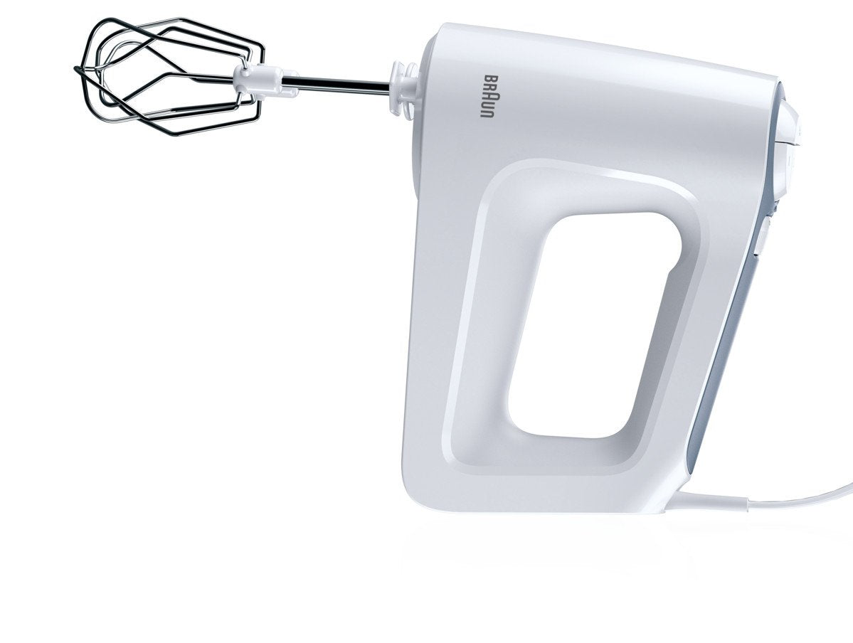 Braun MultiMix 3 - Hand Mixer 500W Whisk + Dough Hooks 5 Speeds + Turbo - HM3135WH