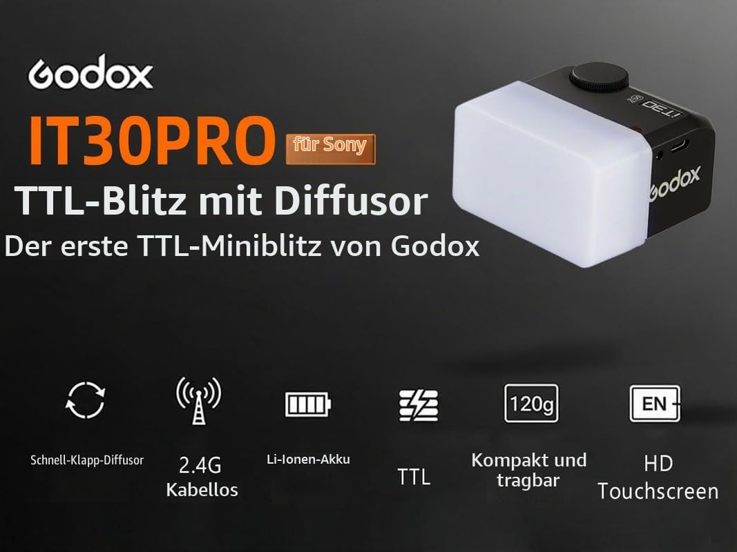 GODOX IT30PRO S camera flash with diffuser, IT30 PRO S mini flash units - IT30PROS