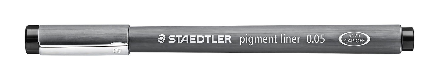 STAEDTLER Pigment Liner 308 Fineliner – Black, pack of 10, 0.05 mm