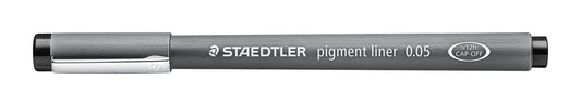 STAEDTLER Pigment Liner 308 Fineliner – Black, pack of 10, 0.05 mm