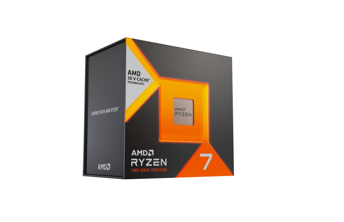 AMD Ryzen 7 7800X3D processor with 3D V Cache technology (integrated Radeon graphics, 8 cores/16 threads, 120W TDP, AM5 socket, 104MB cache, up to 5.0 GHz max boost, no cooler)