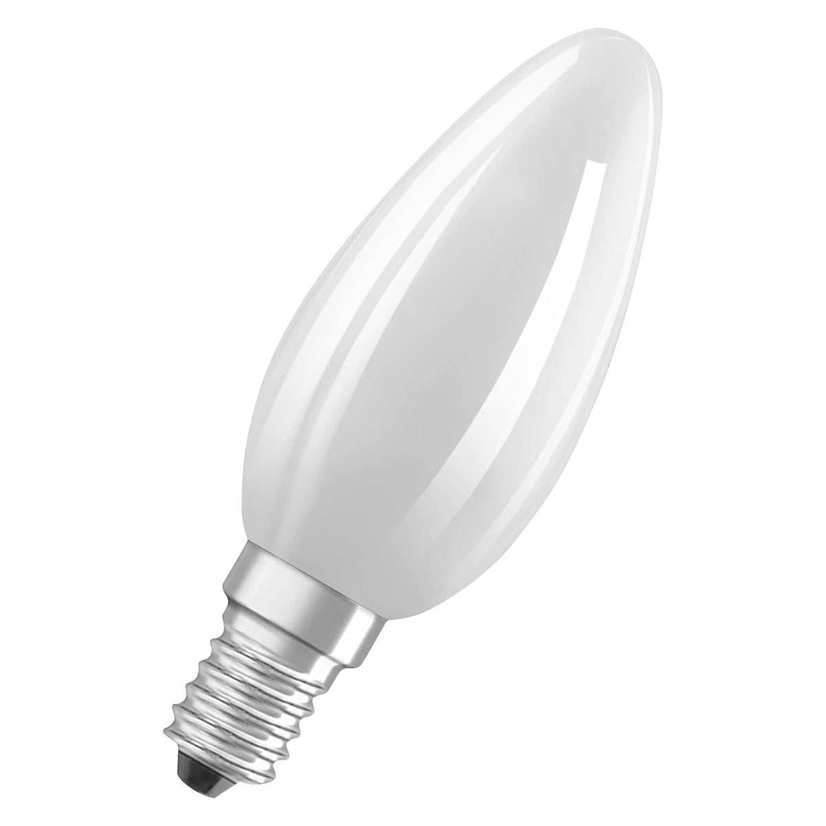 Osram Energy Class LED-Lampă în formă clasică de mini lumânare, 2.2 W / 470 lm, EEK A, lumină albă rece (4000 K), CRI 80, din sticlă mată fără plumb, soclu E14, IP20, 35 mm DM, 6-Pack - 4099854255649