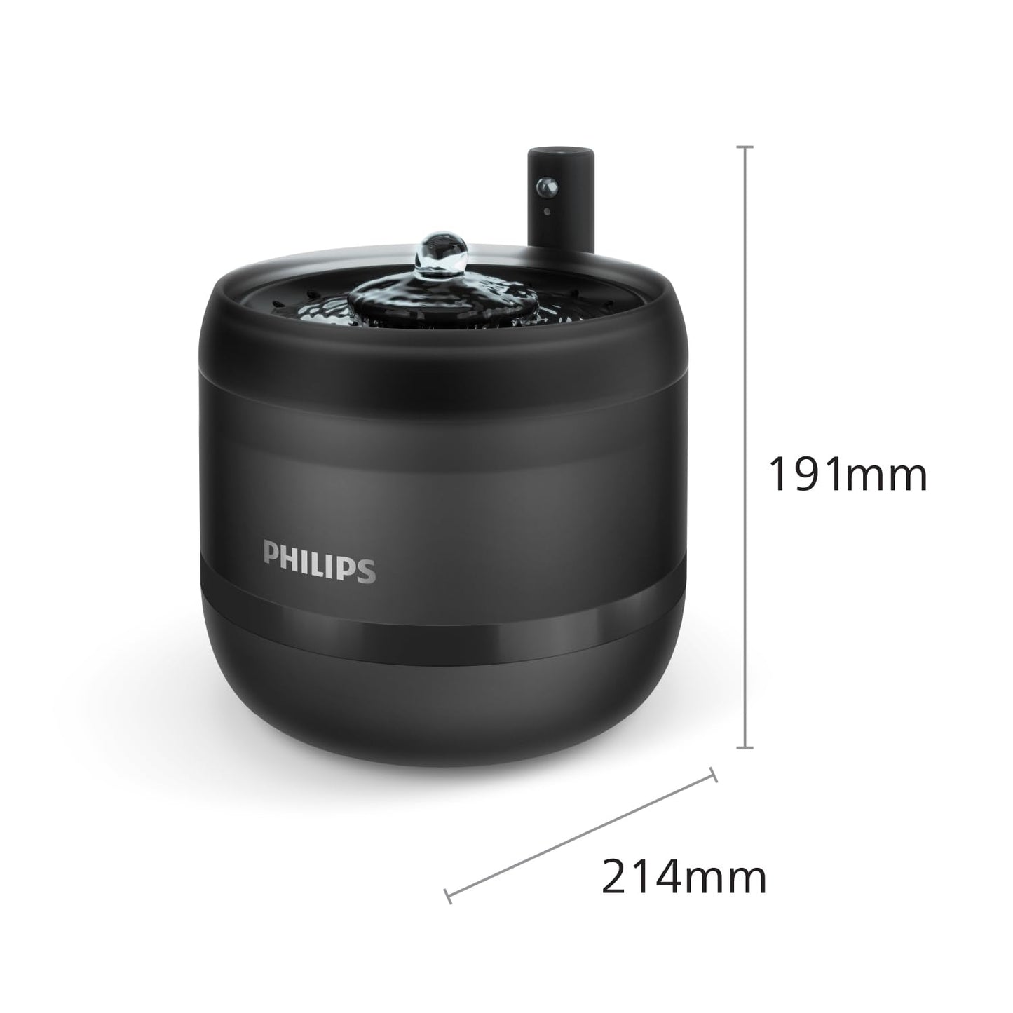 Philips Pet Series Cat Fountain, Smart Drinking Fountain, Leak Protection, Refill Monitoring, Motion Activation, Whisper Quiet (PAW3210/02)