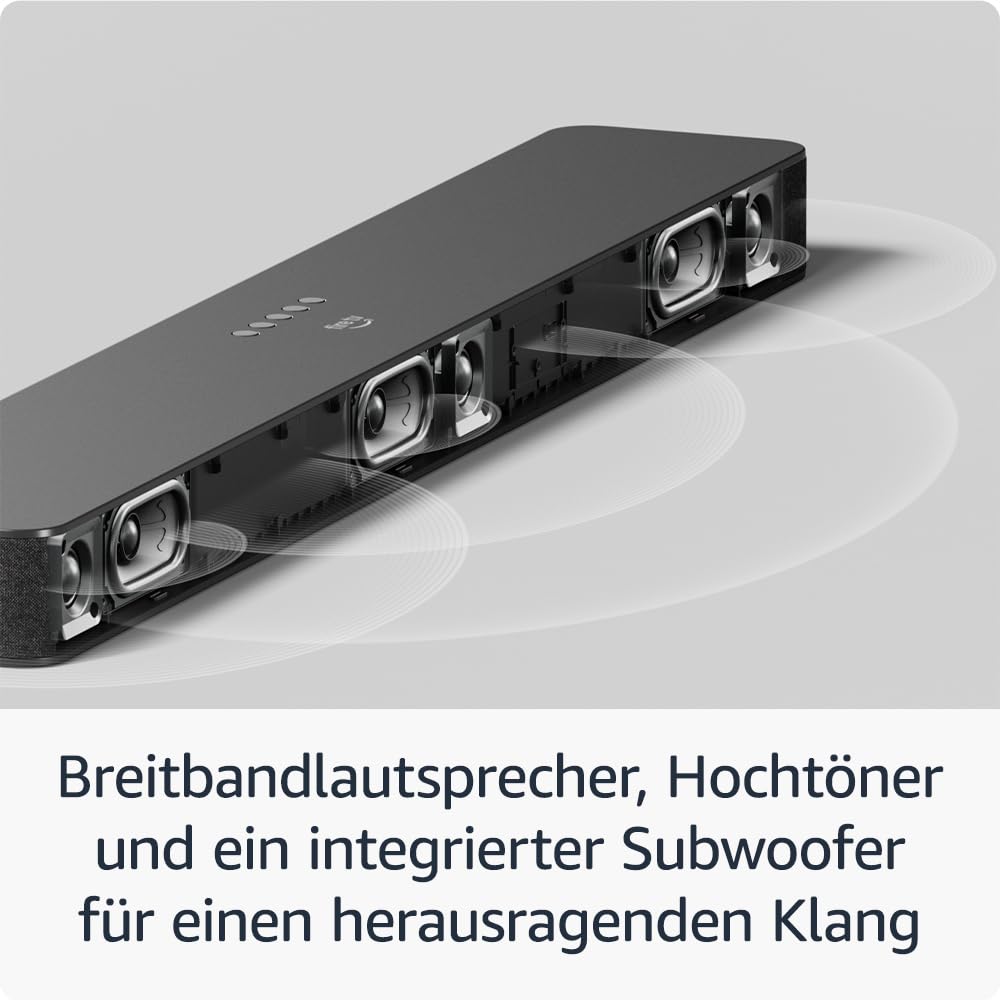 Amazon Fire TV Soundbar Plus | 3.1 channel sound, all-in-one design, Dolby Atmos, DTS:X, also ideal for dialogue - HM34BR