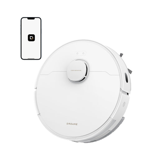 dreame D20 robot vacuum cleaner, 13,000 Pa suction power, DuoBrush for pet hair, LDS navigation, 2-in-1: vacuuming and mopping, hard floors and carpets, 5,200 mAh battery, app and voice control - RLD35GA