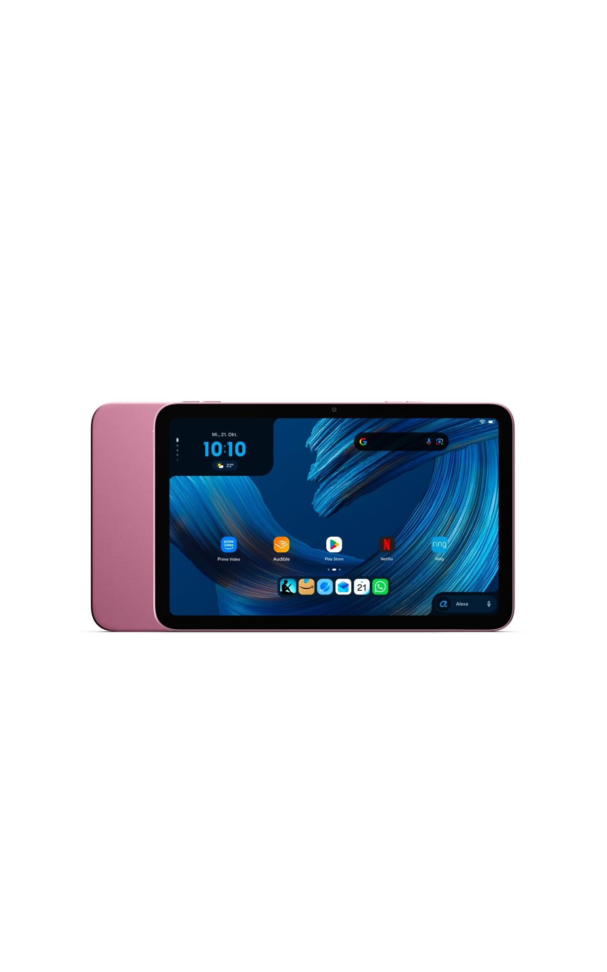 The new Amazon Alexa Tablet 8, 4 GB RAM, 64 GB, compact 8.7-inch tablet with a brilliant display, all-day battery, featuring Google Play, designed for Alexa+, Pink - RL3YT5