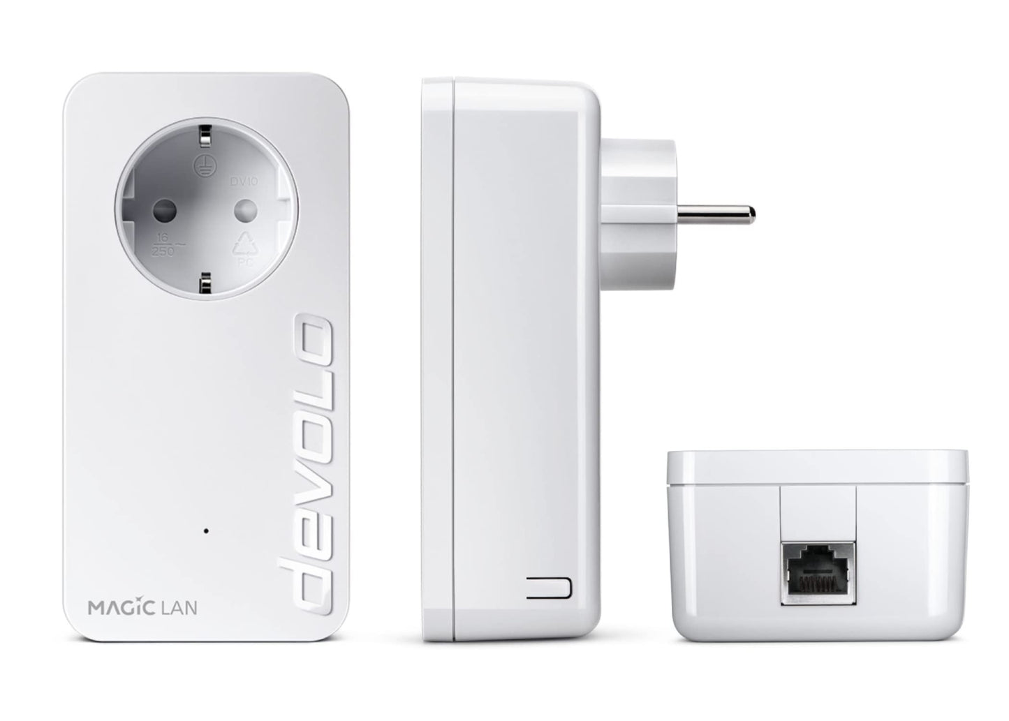 devolo Magic 1 LAN expansion adapter, LAN powerline adapter, up to 1,200 Mbit/s, 1x Gigabit LAN connection, ideal for home office, dLAN 2.0, white - 8410