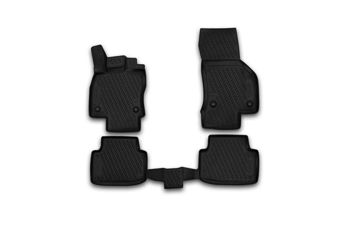 Element 3D Covorase din cauciuc potrivite pentru VW Passat B8 | An de fabricație 2014-2024 | Covorase de allweather 100% adaptate din TPE, margine înaltă, impermeabile, antiderapante, fără miros