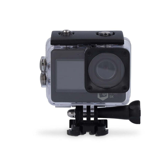 Nedis Action Cam - 5K@30fps - 16 MPixel - Waterproof up to: 30.00 m - 80 min - Wi-Fi - App available for: Android/iOS - Includes mount - Black - ACAM71BK
