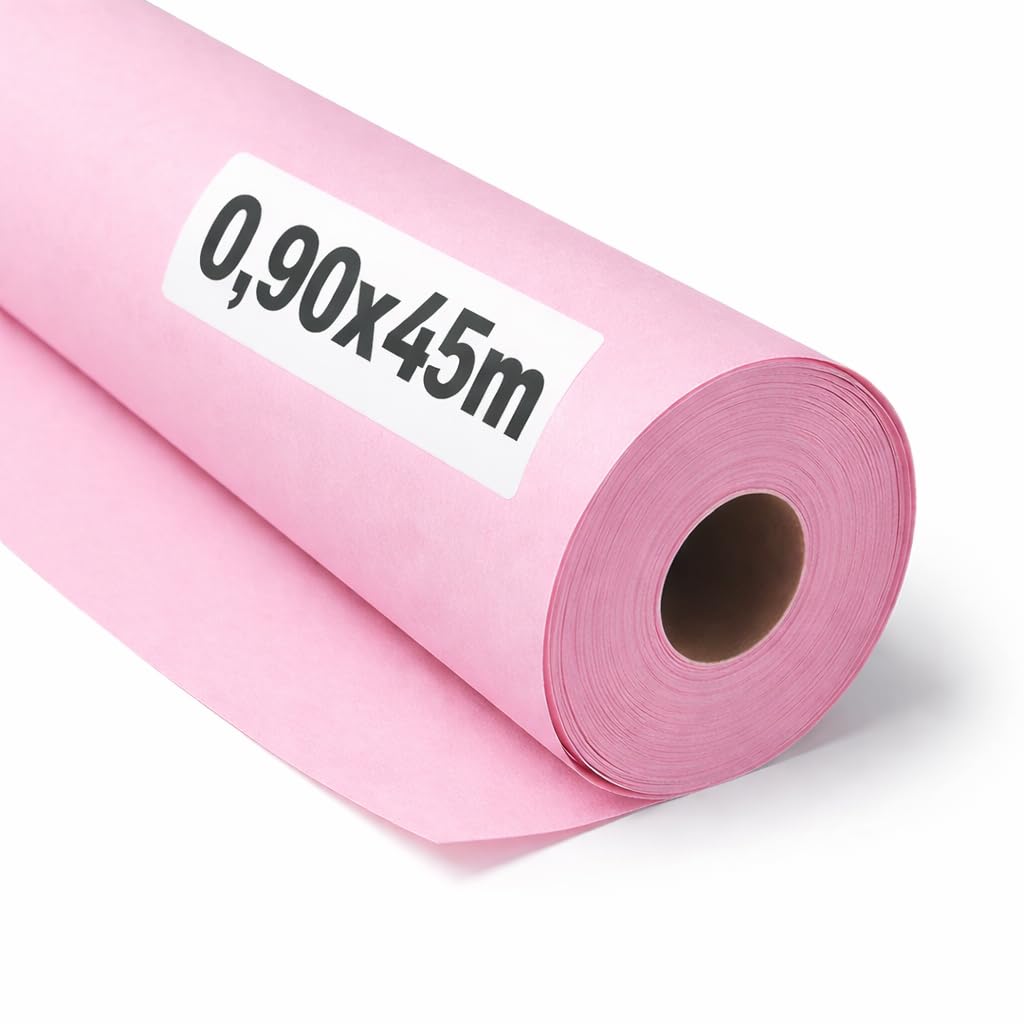 OFITURIA Kraft Paper Pink Pastel - Roll 0.90 × 45 m - 6 Rolls - Wrapping Paper and Packaging Paper - Craft Paper for DIY, Decoration and Sewing Patterns - Tear-Resistant and Easy to Cut - COM620-parent2