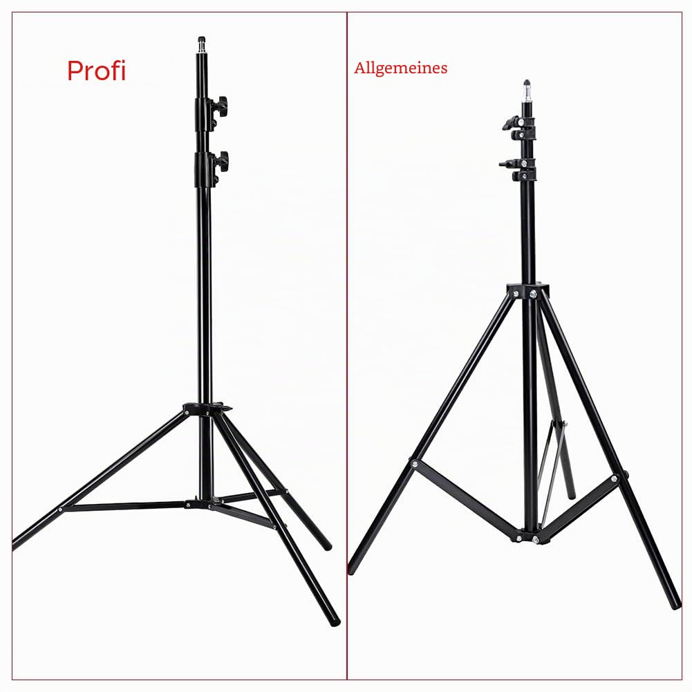 NEEWER PRO 9ft/260cm Spring Loaded Heavy Duty Photography Photo Studio Light Stand with 1/4" Screw & 5/8 Stud for Video, Portrait and Photography Lighting (2 Packs) - 10100600