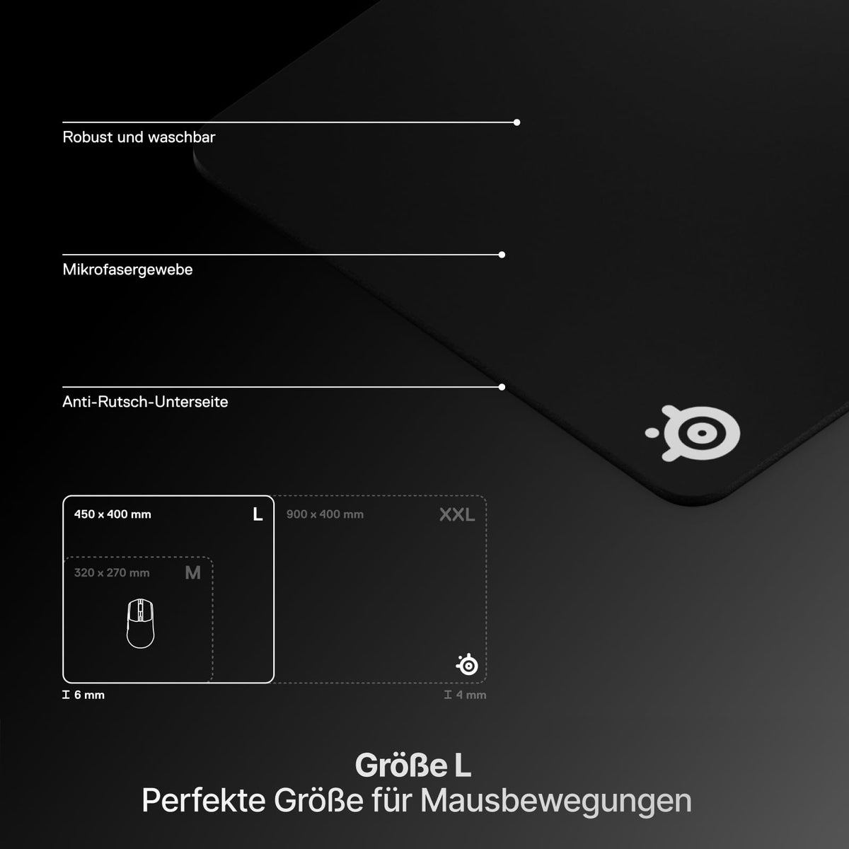 SteelSeries QcK heavy mousepad negru - 63008
