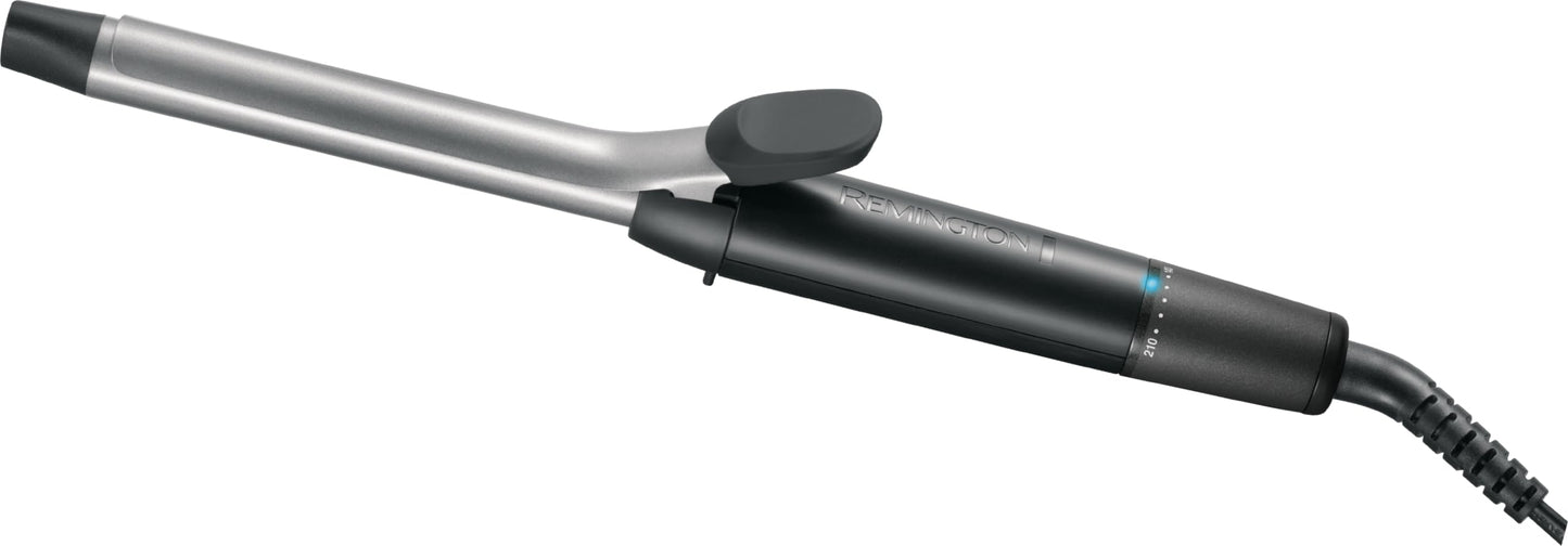 Remington curling iron small curls [19mm] Pro Sprial Curl (4-fold protection, antistatic ceramic tourmaline coating) -Digital display up to 210°C, with clamp, tight & defined ringlets, CI5519