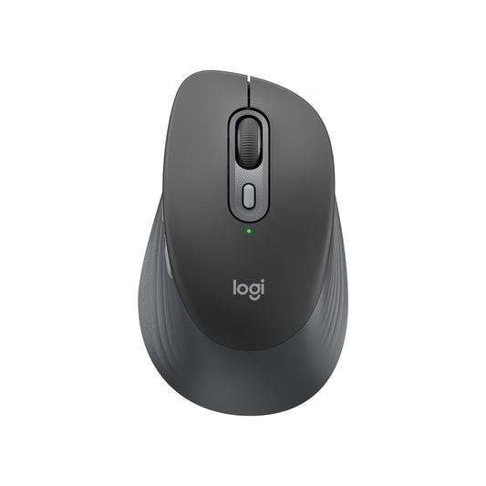 Logitech Signature Comfort M840 L Wireless Mouse is a Bluetooth mouse with silent clicks, SmartWheel, customizable buttons and multi-device compatibility for Windows, macOS and iPadOS - Graphite - 910-007717