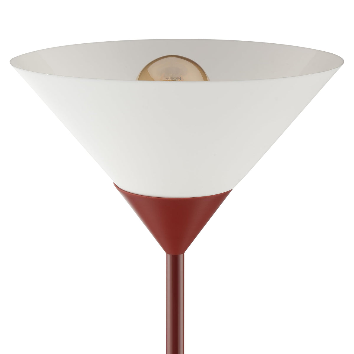 Brilliant Spari Floor Lamp with Reading Light in Red - LED Floor Lamp - 1.8 m Standing Light - Suitable for LED Bulbs (E27 & E14 Socket) - with Adjustable Reading Arm - 93008/01