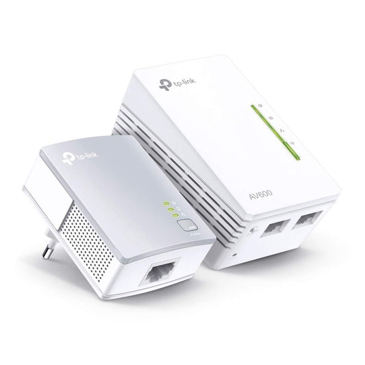 TP-Link WLAN Powerline Adapter Set TL-WPA4220 KIT (600Mbit/s, WLAN 300Mbit/s, Wi-Fi Clone, Fast Ethernet LAN, Plug&Play, Compatible with all HomePlug AV/AV2 Powerline Adapters) - TL-WPA4220KIT