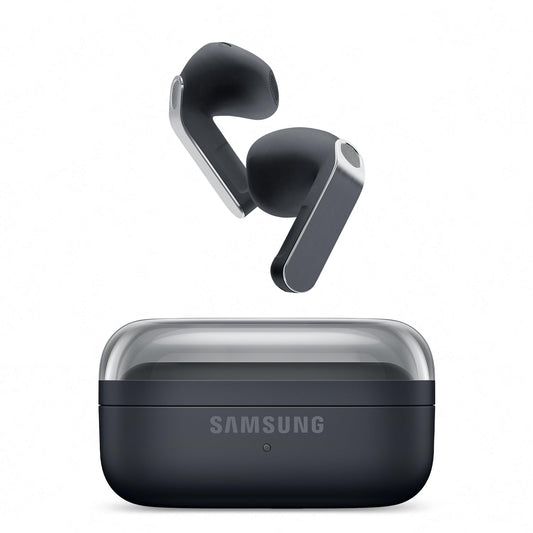 Samsung Galaxy Buds4, Wireless Bluetooth Headphones, 1-Way Speaker, Adaptive Noise Canceling, In-Ear Earphones with 360 Audio, AI Agent with Voice Control, Black - SM-R540