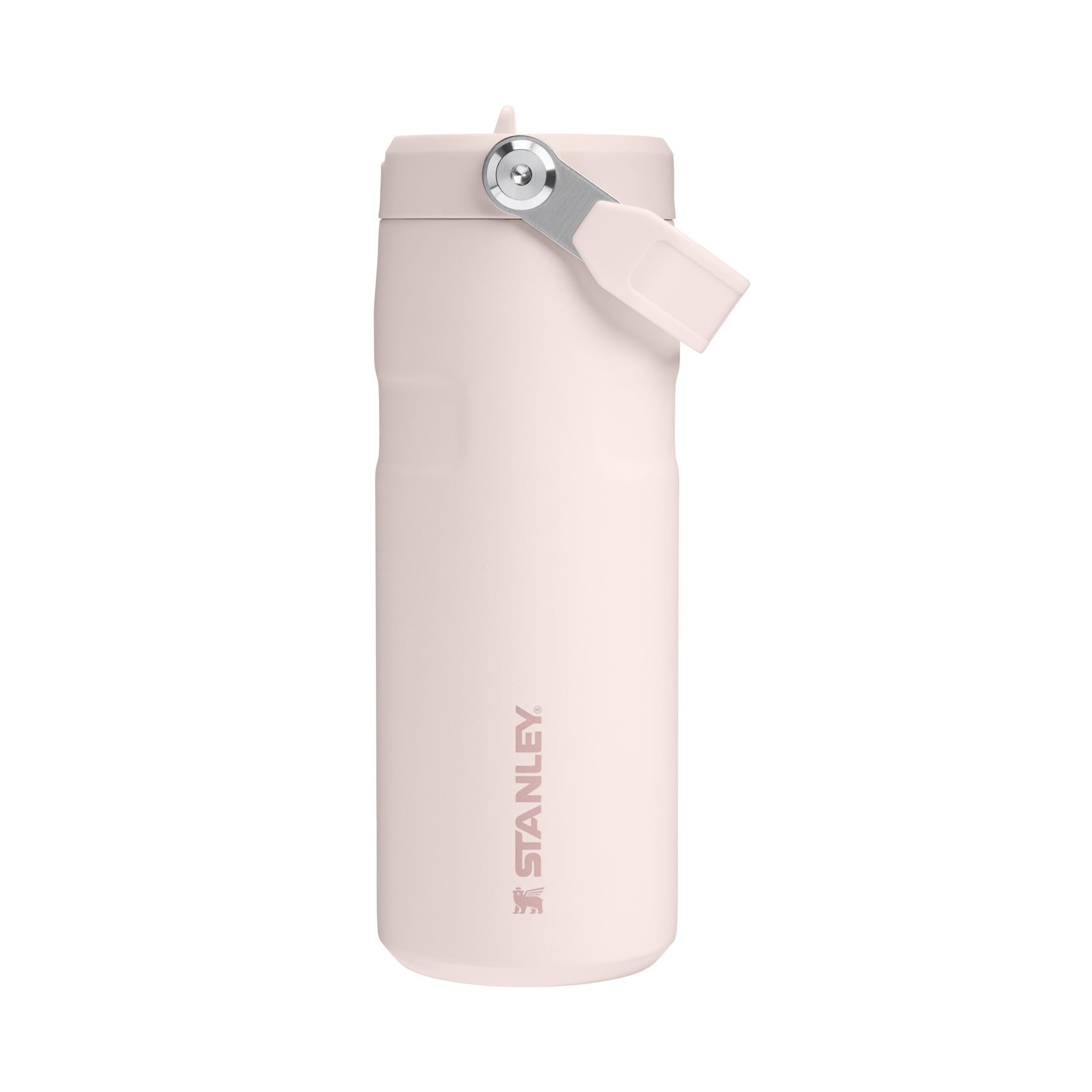 Stanley 1913 Flip Straw drinking bottle with straw 0.47L - Thermo mug Cools for 8 hours - Ice cold for 40 hours - BPA free - Leak-proof - For cup holders - Dishwasher safe - Rose Quartz - 100000112698