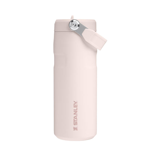 Stanley 1913 Flip Straw drinking bottle with straw 0.47L - Thermo mug Cools for 8 hours - Ice cold for 40 hours - BPA free - Leak-proof - For cup holders - Dishwasher safe - Rose Quartz - 100000112698