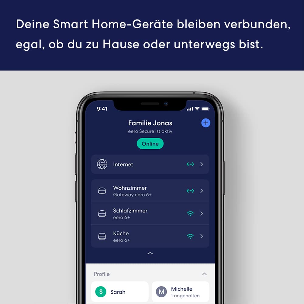 Amazon eero 6+ mesh WiFi router | 1Gbps Ethernet | Up to 280 m² coverage | Connects to over 75 devices | Double pack | 2022 - R010001