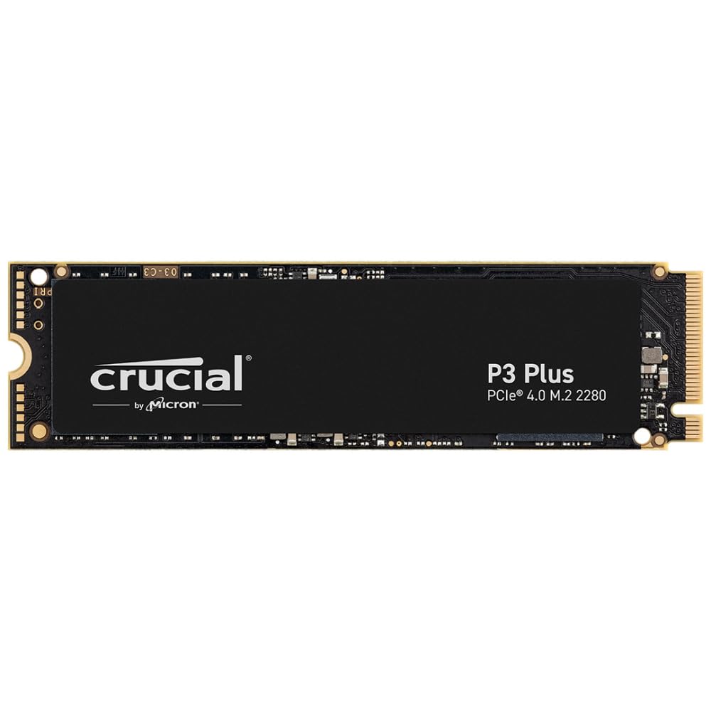 Crucial P3 Plus SSD 500GB M.2 PCIe Gen4 NVMe, cu viteze de până la 4.700 MB/s, compatibil cu laptopuri și desktopuri, Solid State Drive - CT500P3PSSD8