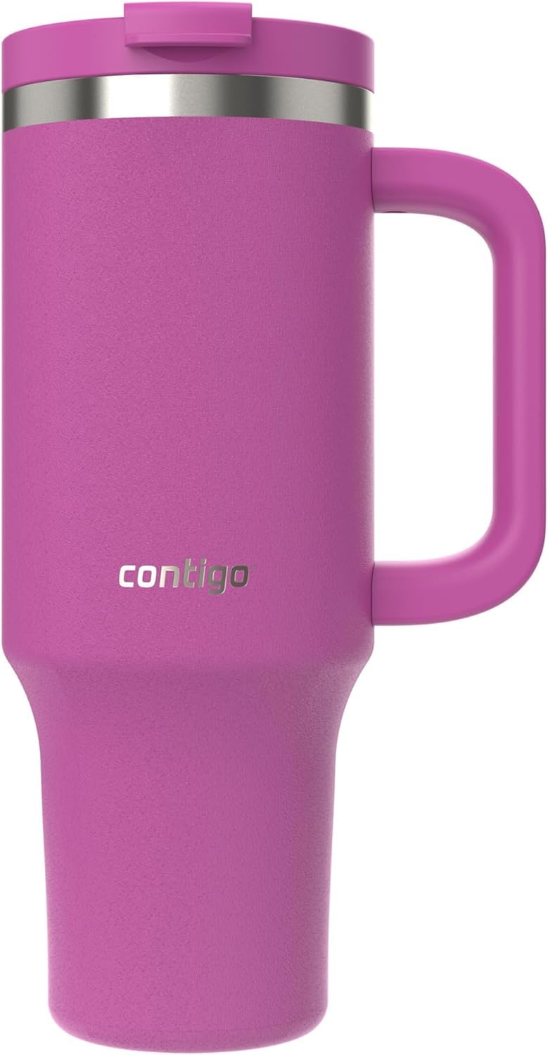 Contigo thermos bottle 1200 ml with handle and straw | Stainless Steel Insulated Thermal Drinking Bottle with Lid | Cools for 29 hours | Travel Mug | Thermo mug | | Galactic - 2201793