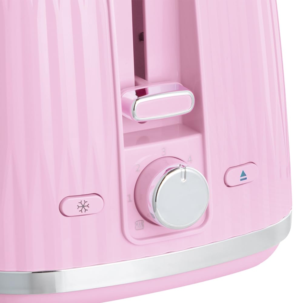 Russell Hobbs Toaster Eden Raspberry, 2-Slice, with Bun Warmer - 27372-56