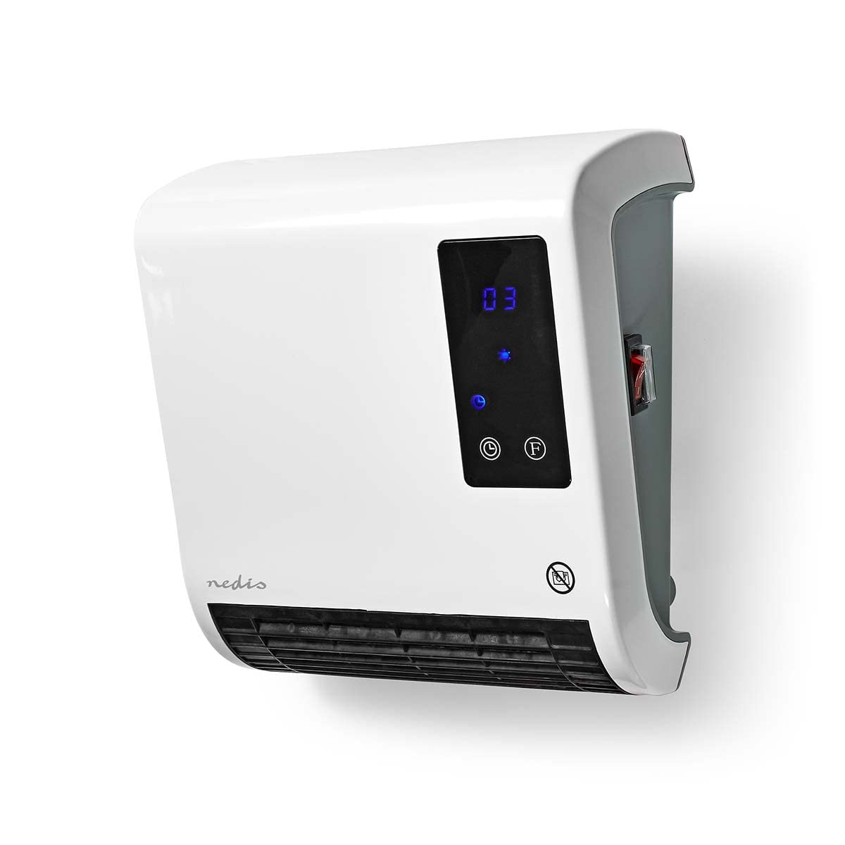 Nedis Încălzire pe perete Electric, Convector de perete, Ventilator de încălzire pe perete - 2000 W - alb - P10031210