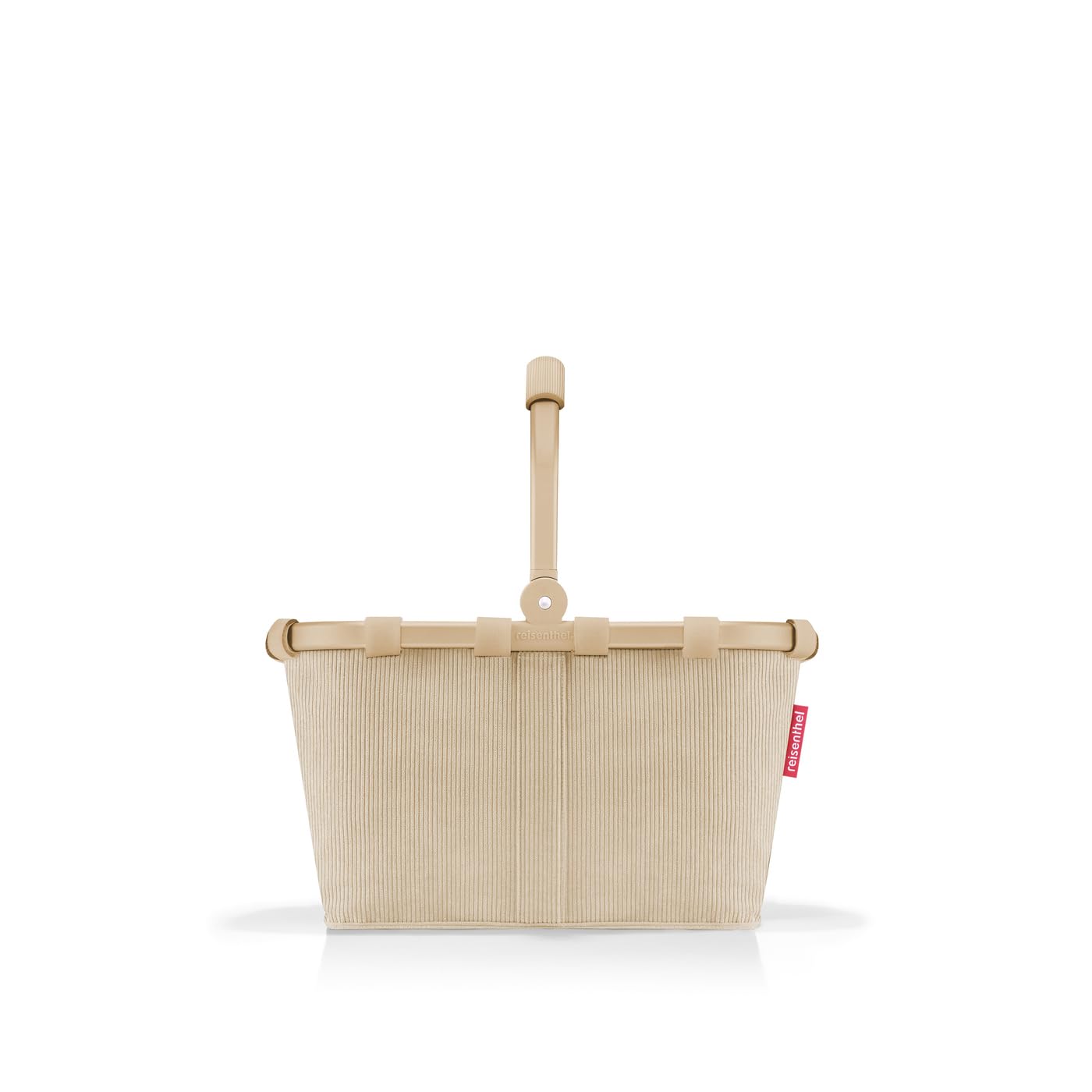 Reisenthel carrybag XS frame cord sand – Stable shopping basket with practical inner pocket – Elegant and water-repellent design - BN6053