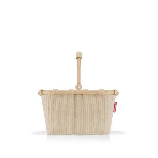 Reisenthel carrybag XS frame cord sand – Stable shopping basket with practical inner pocket – Elegant and water-repellent design - BN6053
