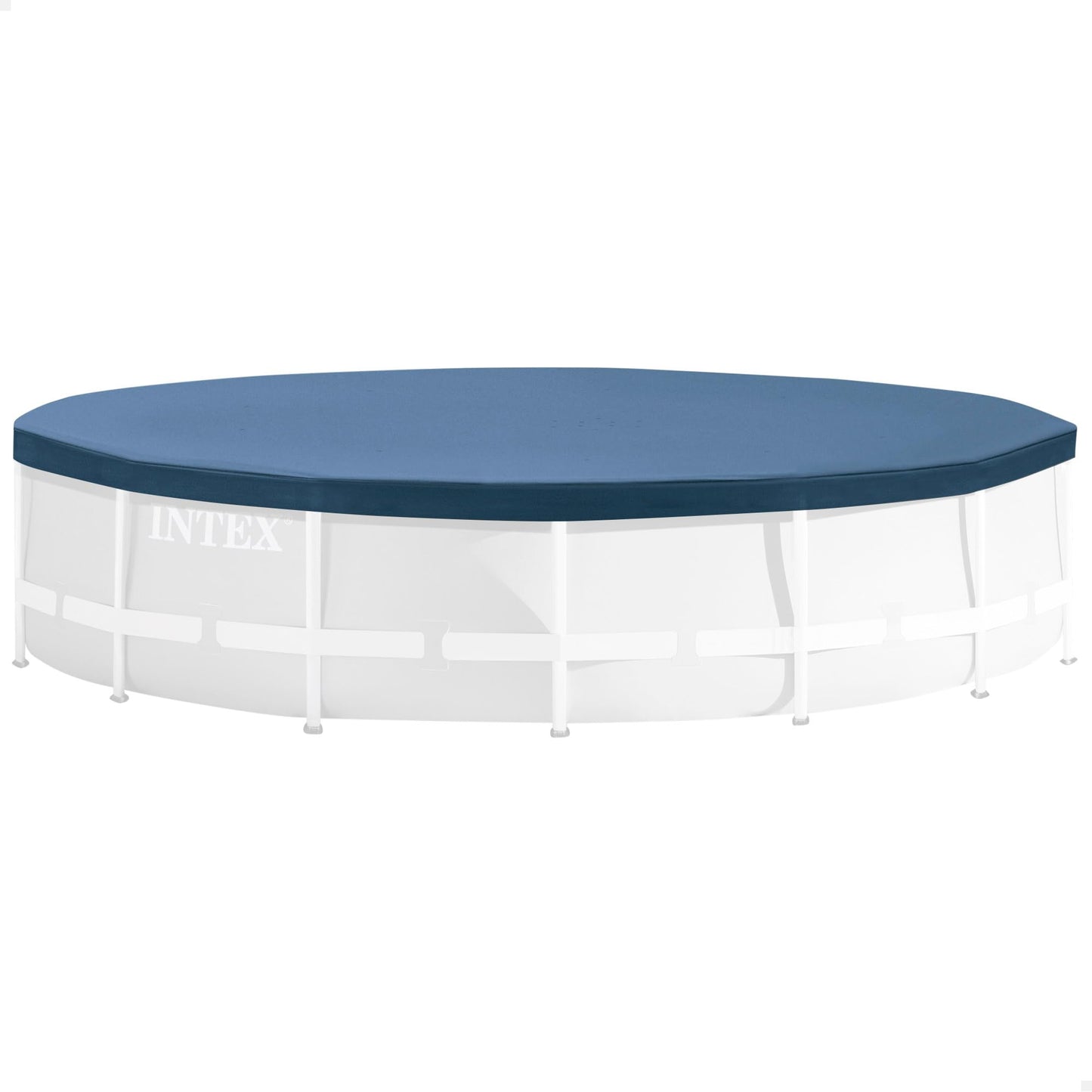 INTEX pool cover round diameter 457 cm for frame pools, winter tarpaulin, summer tarpaulin - easy to assemble, blue (28032)