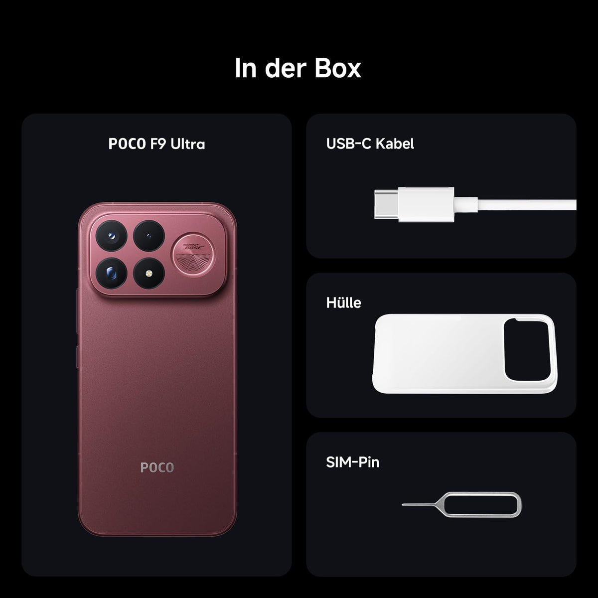 Poco F9 Ultra, Smartphone 16+512 GB, Dark Cherry, 8050mAh Battery, 100W Charging
