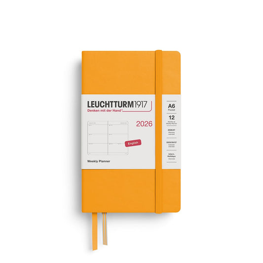 LEUCHTTURM1917 372725 Calendar săptămânal de buzunar (A6) 2026, soare răsare, engleză