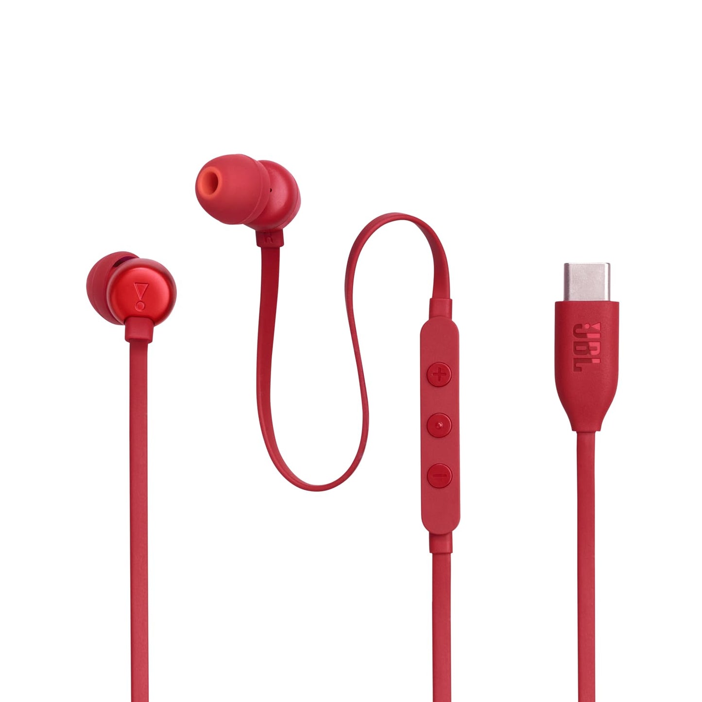 JBL Tune 310 C Headphones - Wired in-ear headphones with JBL Pure Bass Sound, microphone and USB-C port - Red - JBLT310CRED