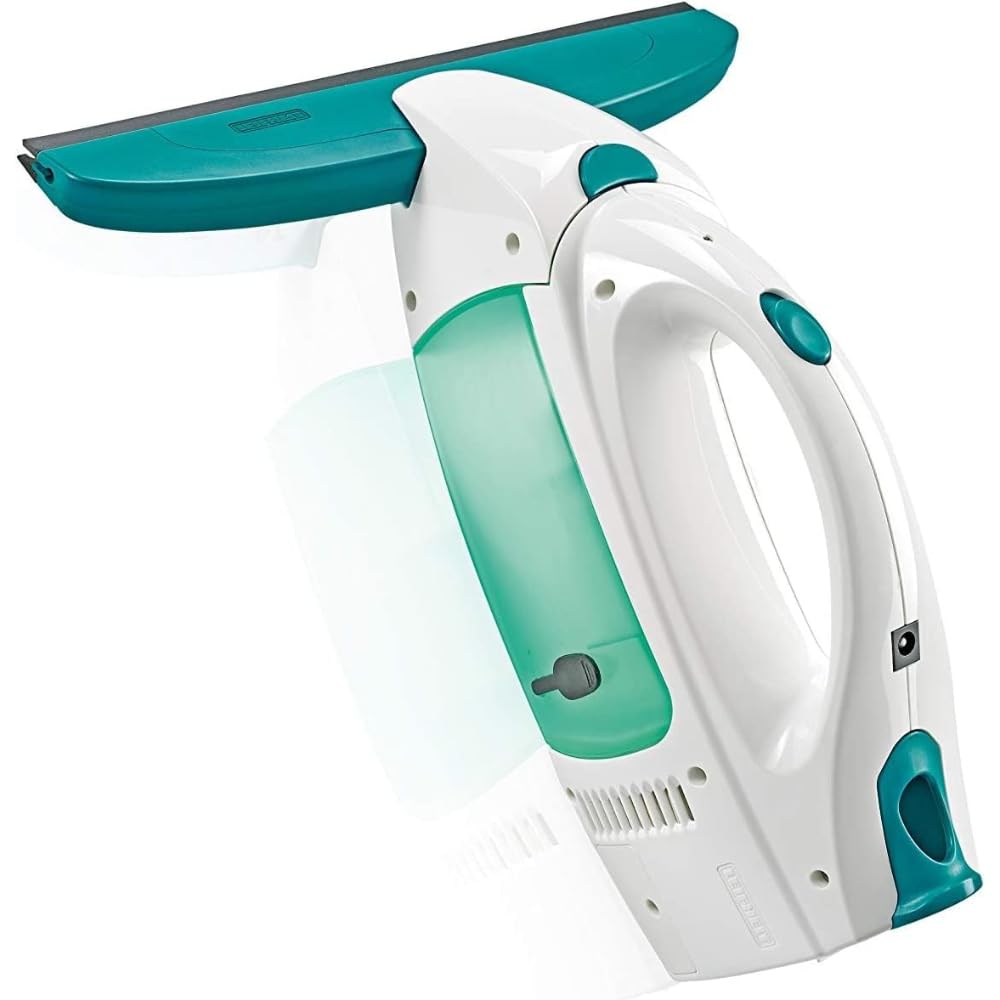 Leifheit window vacuum set Dry and Clean with 28 cm suction nozzle for 360° streak-free cleaning, window cleaner can be used for up to 38 minutes, window cleaner with automatic stand-by and click system - 51000