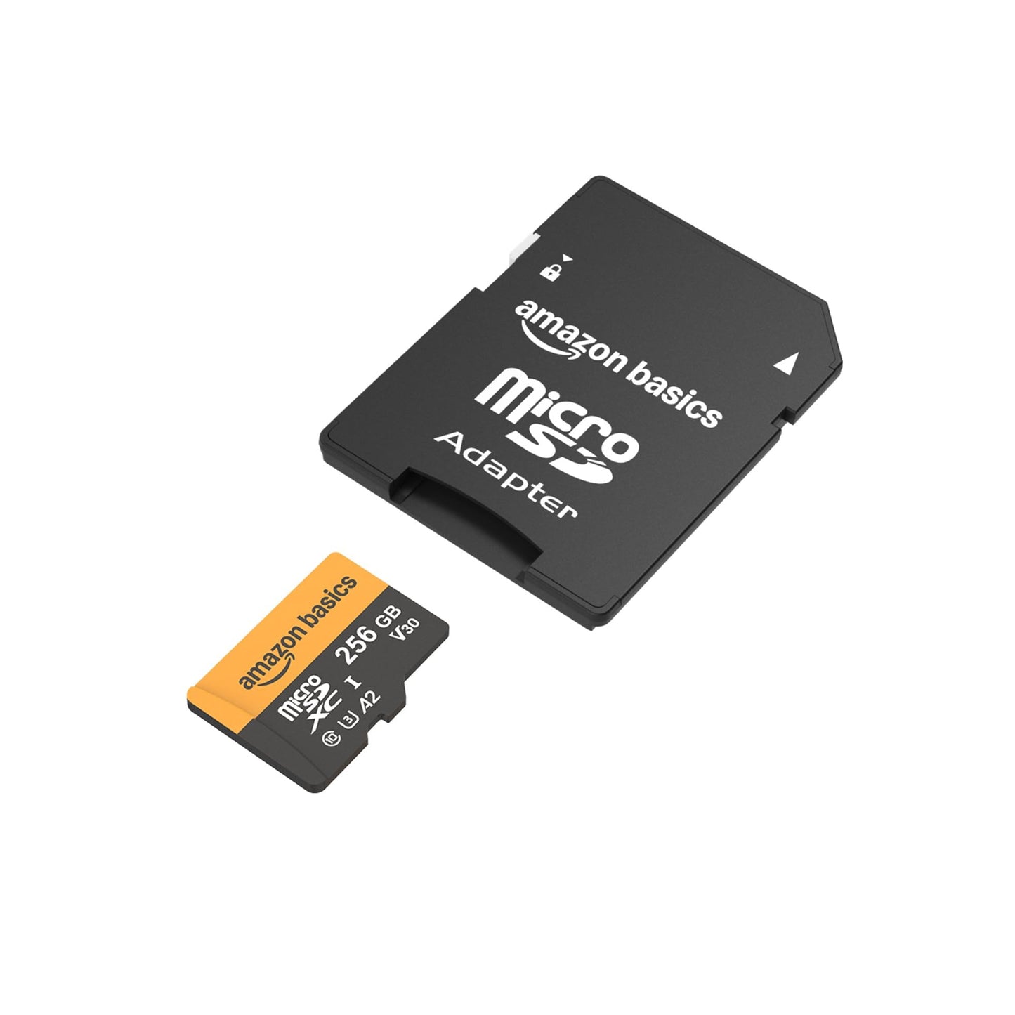 Amazon Basics 256GB microSDXC Card with Adapter, Read Speed up to 200MB/s, Pack of 1 - LSMICRO256GU3-H