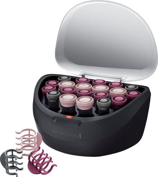 Remington Curling Rollers - electrically heatable [20 pieces in 3 sizes: 4x19mm, 10x22mm, 6x27mm] Ion technology, flocked with wax core for long-lasting heat, cool ends, H5600