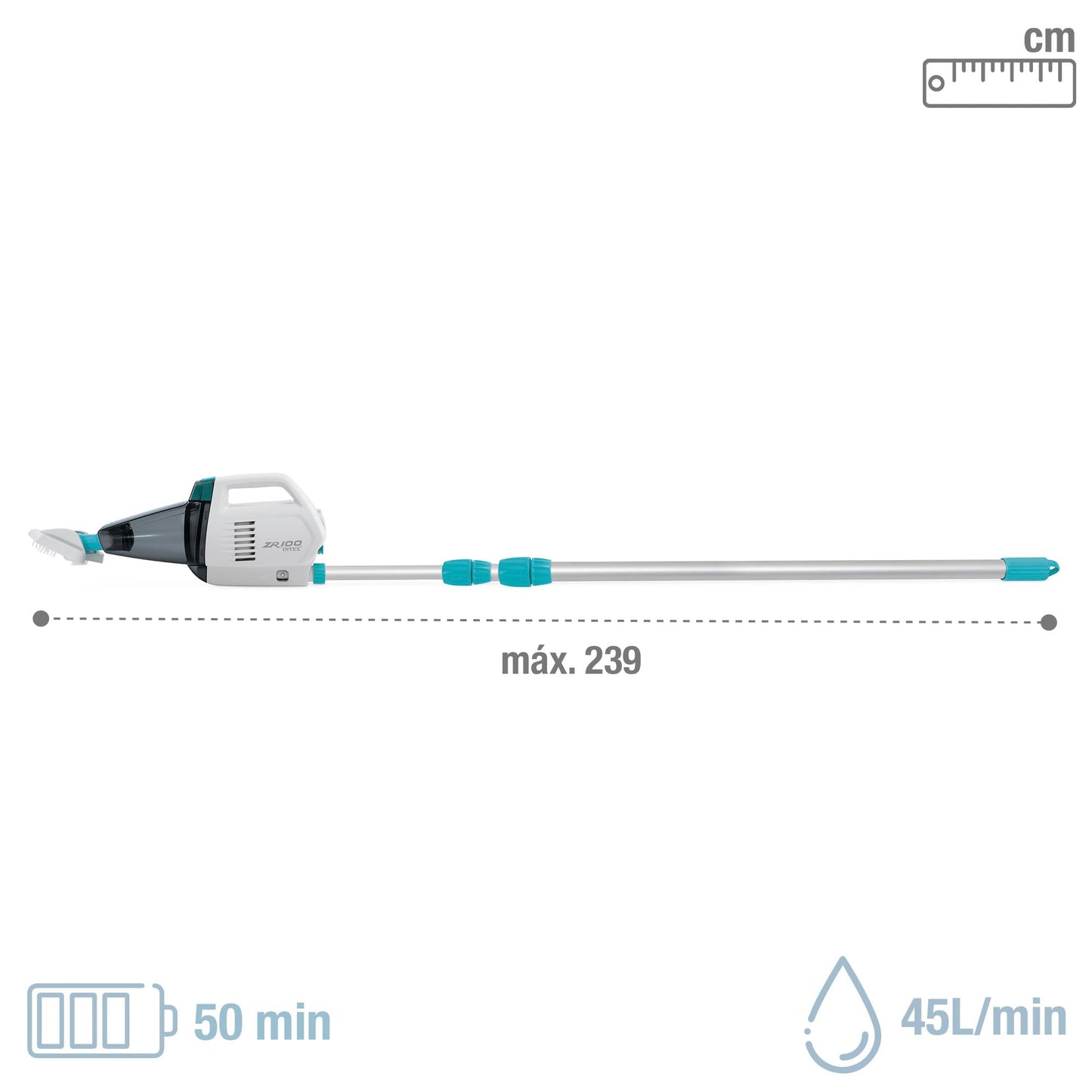 Intex ZR100 Handheld Pool Vacuum, Size: 37cm x 11cm x 19cm (28626)