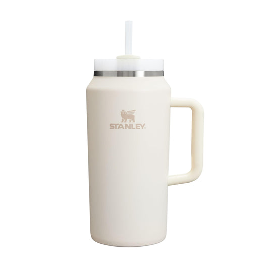 STANLEY 1913 Quencher H2.0 FlowState drinking bottle with straw 1.9L - Thermo mug Cools for 15 hours - 60 hours Ice cold - Dishwasher safe - Thermos bottle BPA free - Drinking cup - Cream - 100000112460