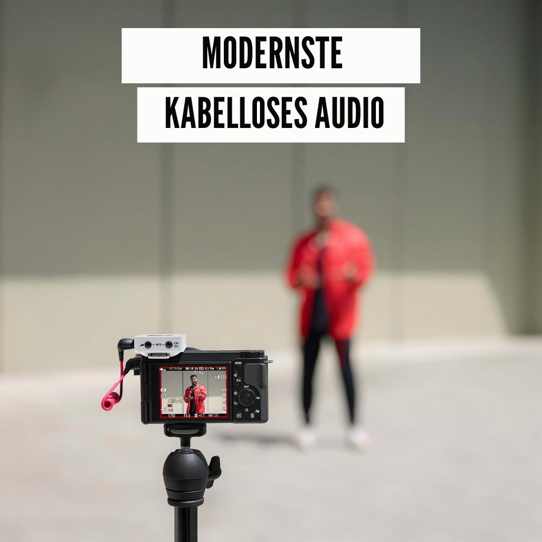 RØDE Wireless GO (Gen 3) – Compact wireless microphone – Crystal clear sound, 32-bit float recording, automatic level control, for phones, cameras, and computers (White) - WIGOGEN3W