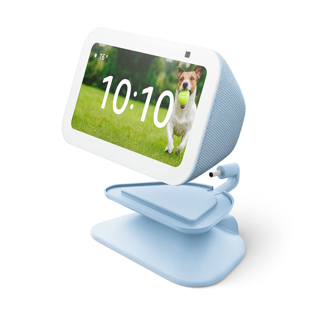 Adjustable Stand with USB-C Charging Port for Echo Show 5 (3rd Gen) | Grey-blue - 53-031020