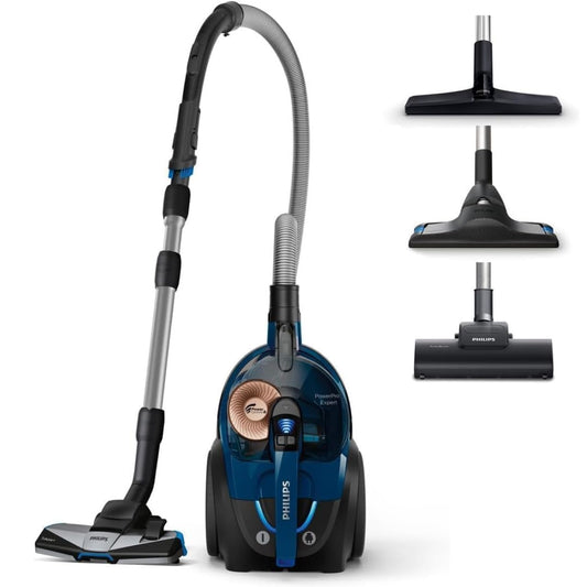 PHILIPS PowerPro Expert Bagless Vacuum Cleaner - Compact, 900 W Motor, PowerCyclone 8 Technology for Strong Suction, Multi-Surface Cleaning, Allergy Lock, Super Turbo Brush (FC9745/09)