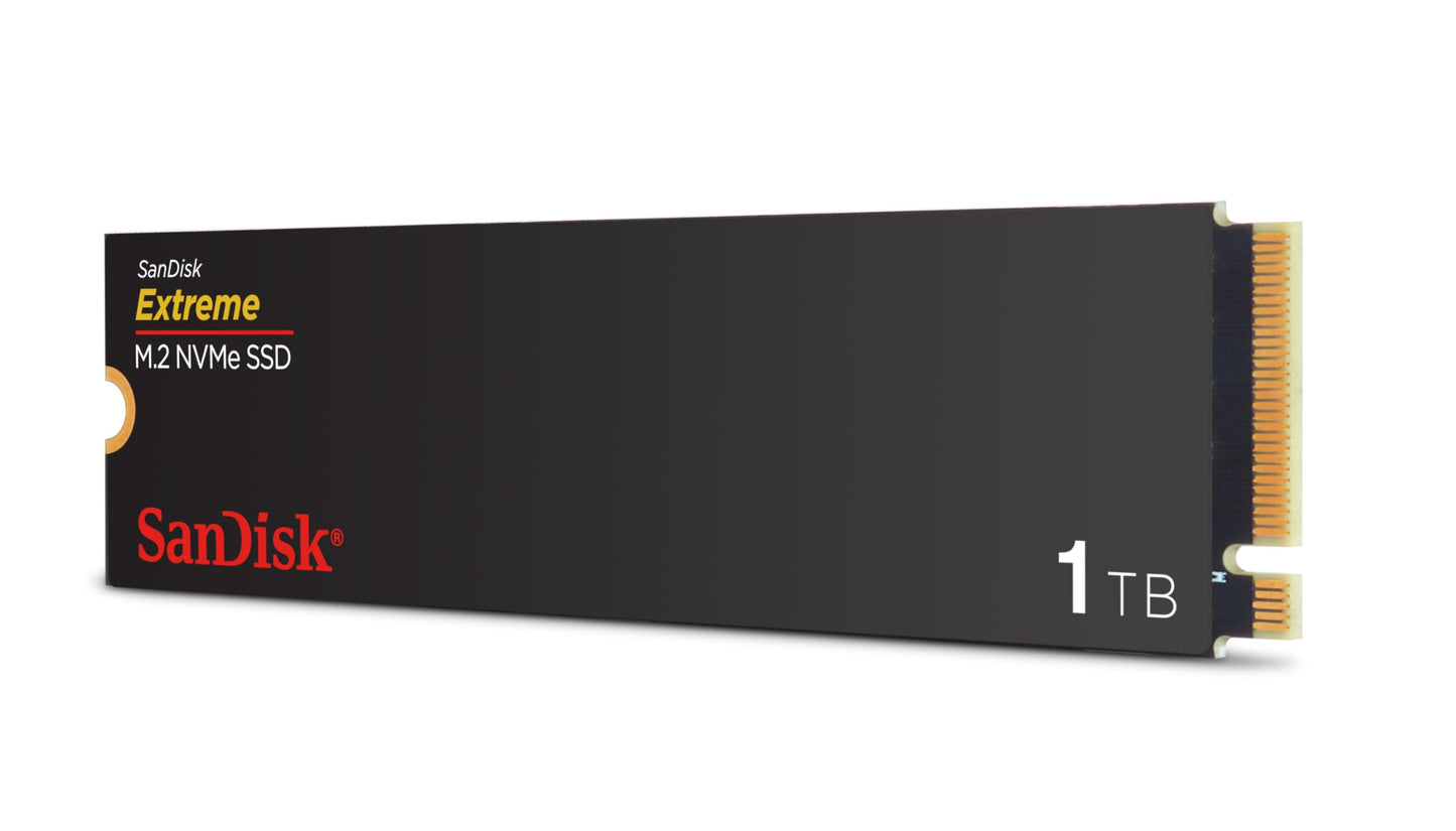 SanDisk Extreme M.2 NVMe SSD 1 TB (Internal SSD, PCIe Gen 4.0, up to 5,150 MB/s, nCache technology, 5 year warranty) - SDSSDX3N-1T00-G26