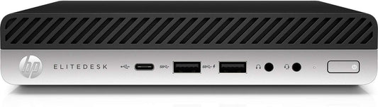 PC Desktop Mini HP EliteDesk 800 G5, Intel Core i5-9500T, 8GB RAM, 256GB SSD, WiFi, Bluetooth, fără tastatură și mouse, Windows 11 Pro (recondiționat)