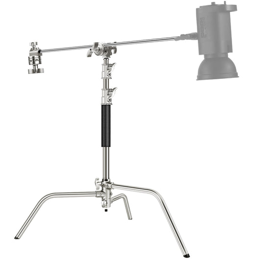 NEEWER Pro 100% Stainless Steel Heavy Duty C Stand with Boom Arm, SC172