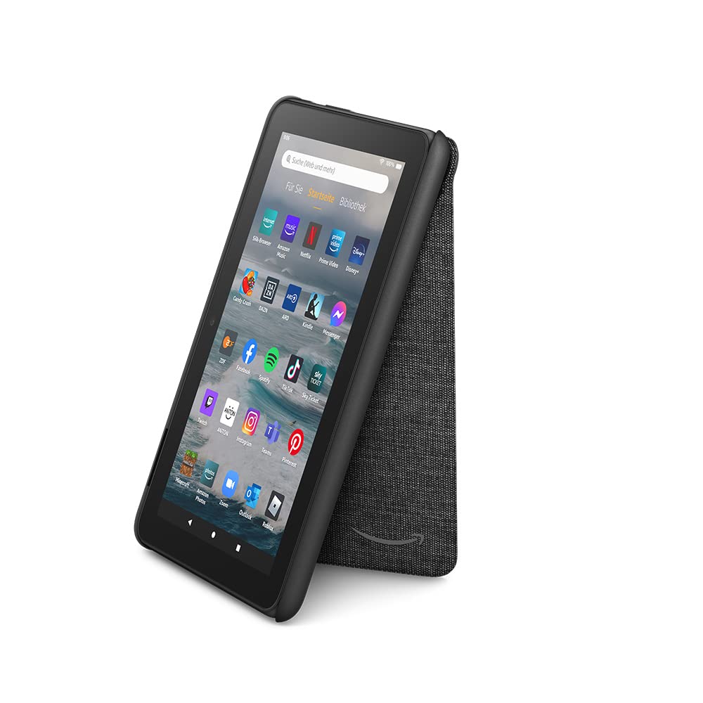 Amazon fabric case for the Fire 7 tablet (only compatible with 12th generation tablets, 2022), black - 53-028304