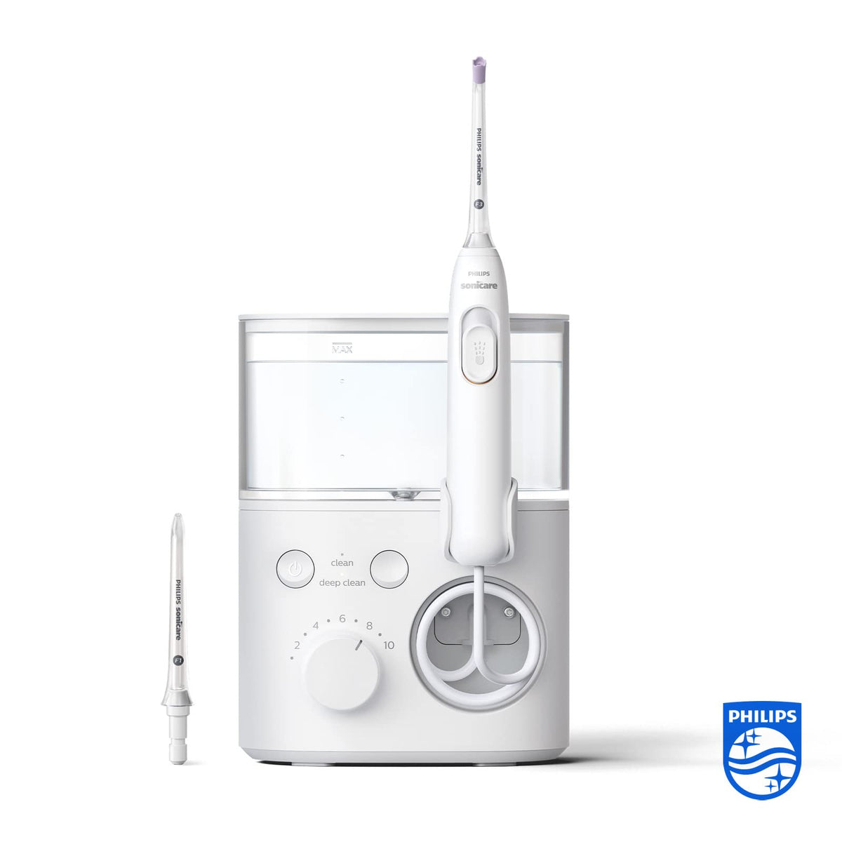 Philips Sonicare Power Flosser 3000, irigator oral cu tehnologie Quad Stream, alb (model HX3711/20)