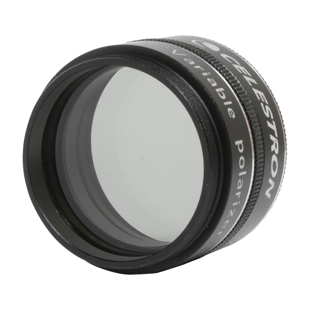 Celestron 94107 Variable Polarizing Moon Filter - Reduces Brightness and Glare, Compatible with 1.25" Eyepieces and Suitable for Lunar, Venus & Double Star Observation, Black - 94107-CGL